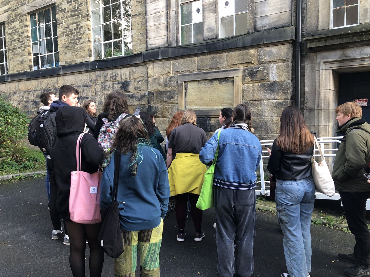 A really good trip to @PennineHeritage last week. Second year @HistoryatHud @huddshistorysoc students at the start of their Hands On History journey and third years at the end! Thanks to Francesca and Andy for the welcome and insight (and for the biscuits).