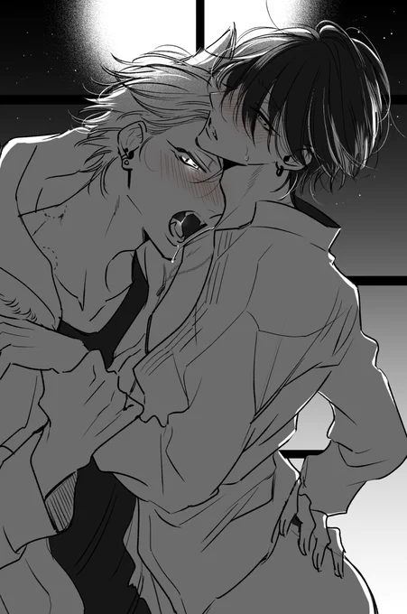 持ちつ持たれつの狼男×吸血鬼パロ#創作BL #ヤリてつ 