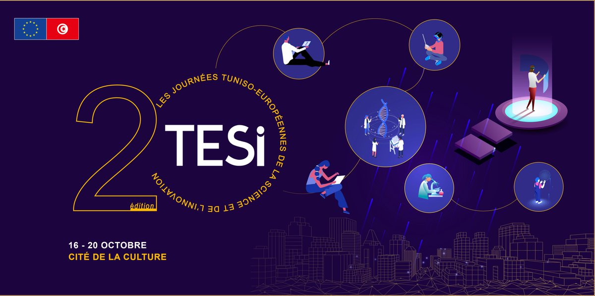 UeTunisie's tweet image. Pour célébrer 20 ans de coopération dans le domaine de la Science et Innovation, la Délégation de l’🇪🇺 en 🇹🇳 et le Ministère de l’Enseignement Supérieur et de la Recherche Scientifique organisent la 2ème édition des journées TESI!
facebook.com/events/3429130…
#TESI2
#EUinTunisia