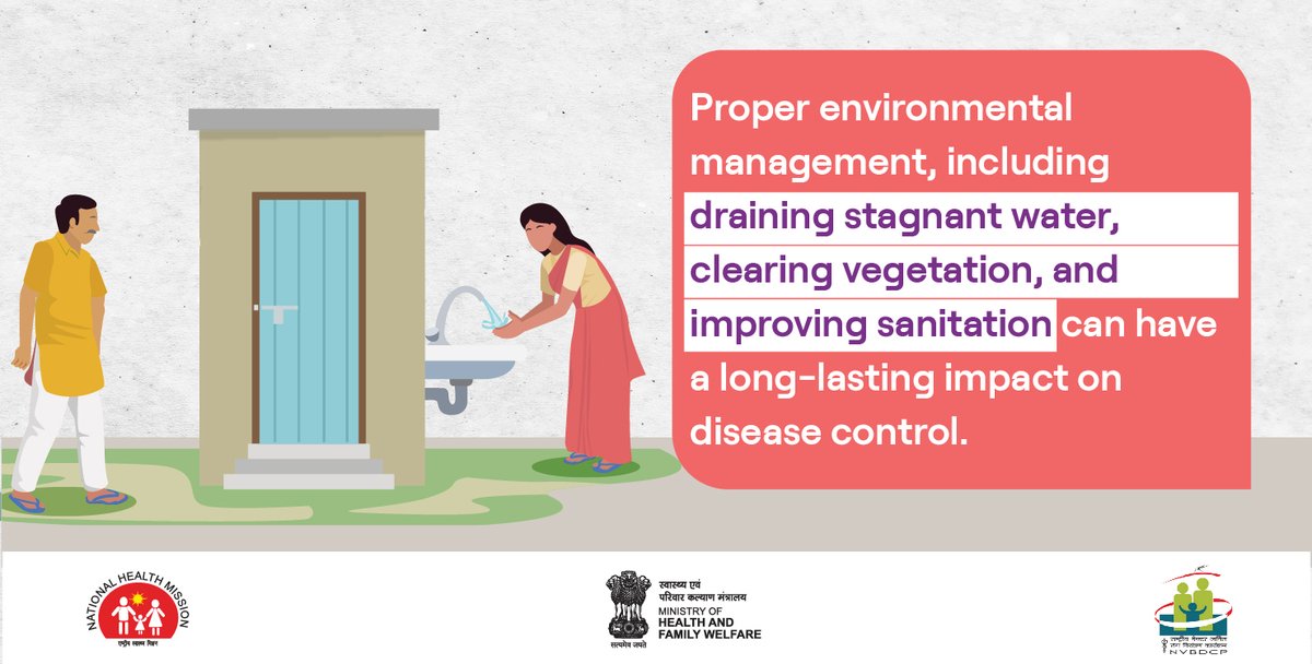 Employing vector-control tools like insecticidal nets, indoor residual spraying, larvicides, and proper environmental management can help in combating neglected tropical diseases. #NTDFreeIndia #VectorControl