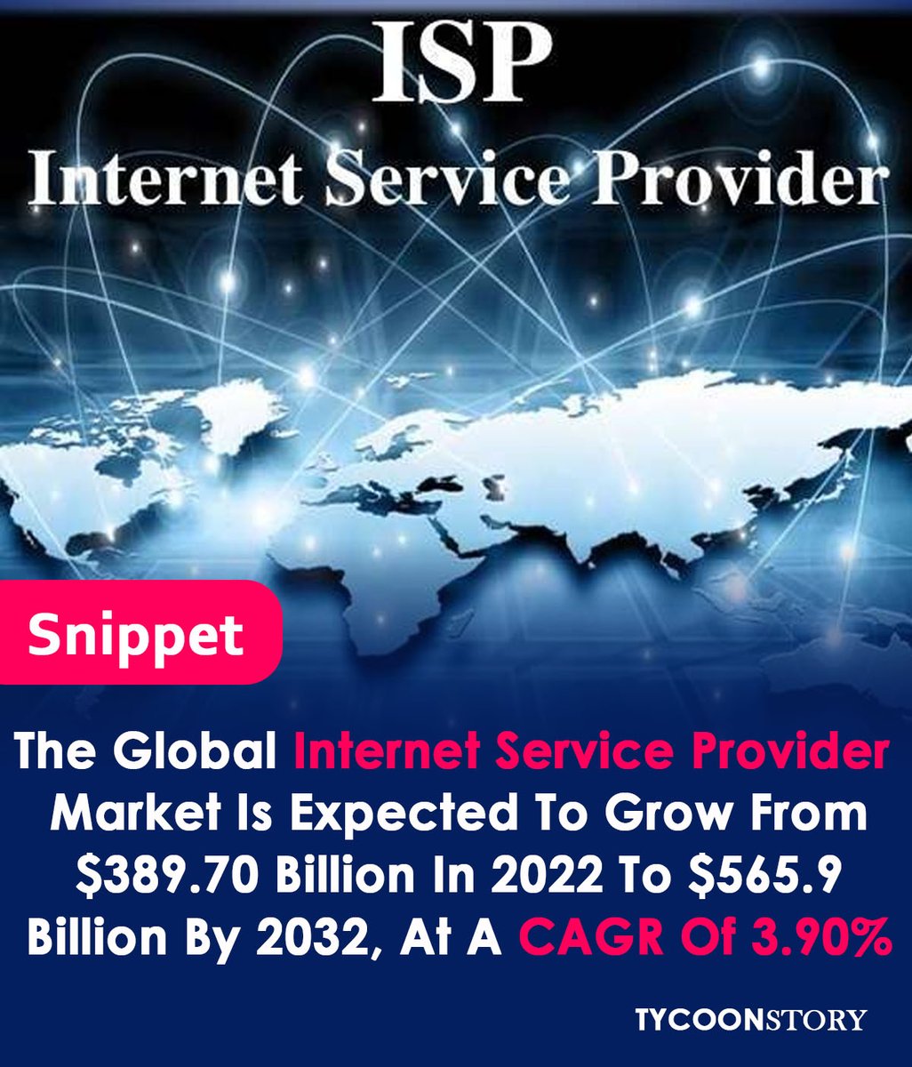 Are You Looking To Start Internet Service Provider Services, Let Review The Below Market Statistics
#Onlinetrading #Corporations #Entertainment #highspeedcables #internettraffic #Entertainment #telecommunications #speeds @AccentureIndia @awscloud @ATT @cisco_in @generalelectric