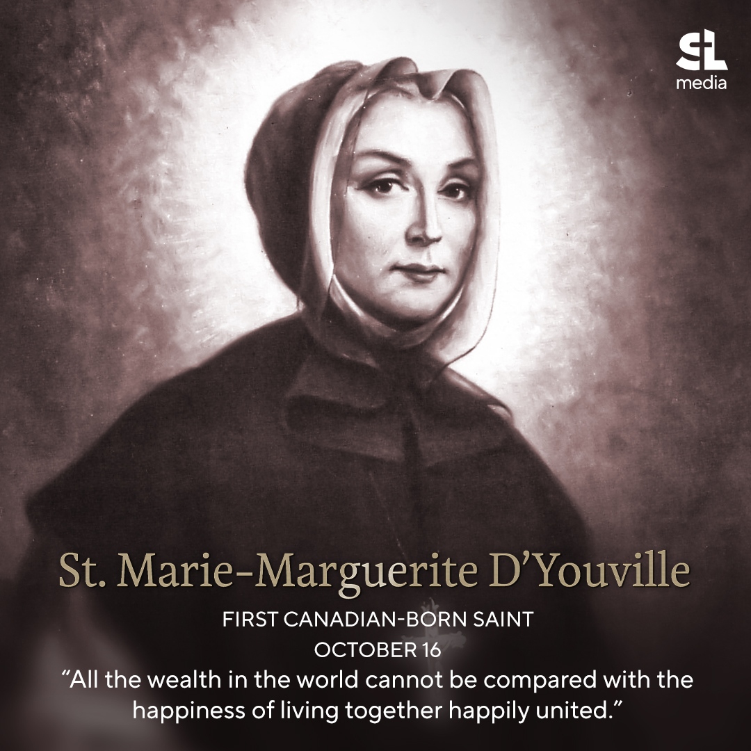 saltandlighttv's tweet photo. The church celebrates today Saint Marie-Marguerite D'Youville💙🙏⁠
⁠
#saltandlight #Saints #prayeroftheday #prayers #feastday https://t.co/OCQrl3p2Mp