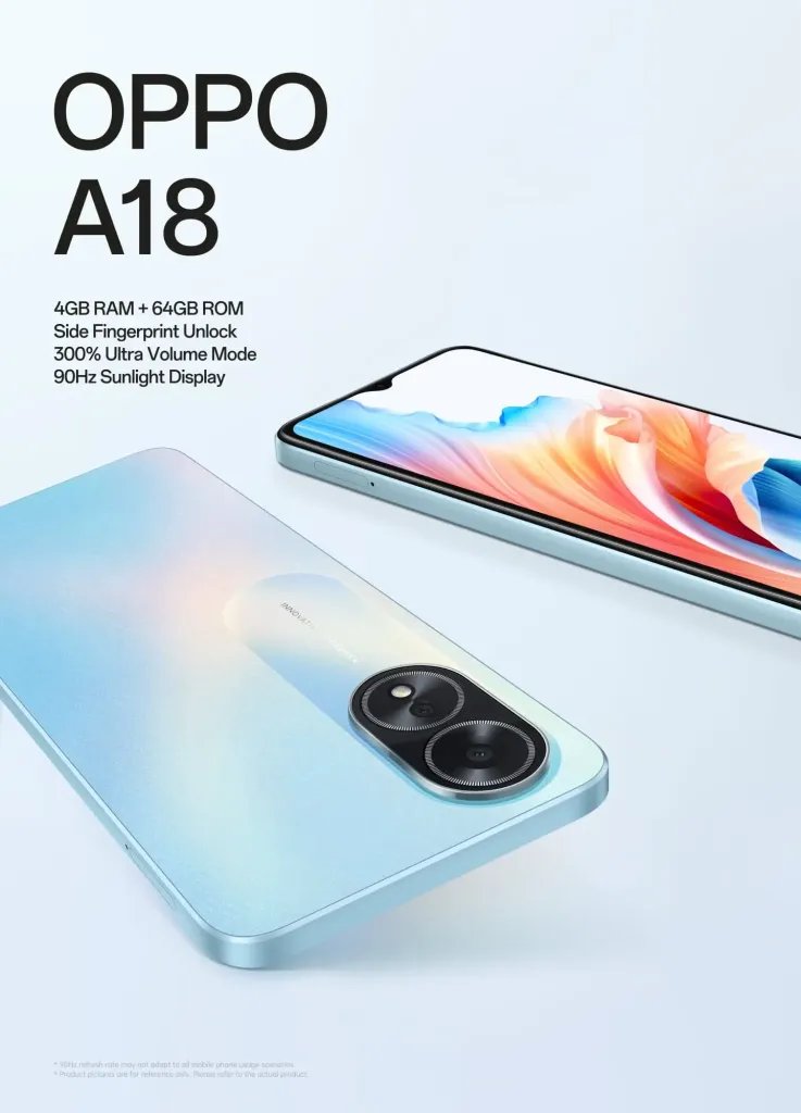 AkshatK20584960's tweet image. The Oppo A18 features a 6.56-inch IPS LCD display with a 90Hz refresh rate and a reliable MediaTek chip. #OppoA18 #IPSdisplay #90HzRefreshRate #MediaTekChip
