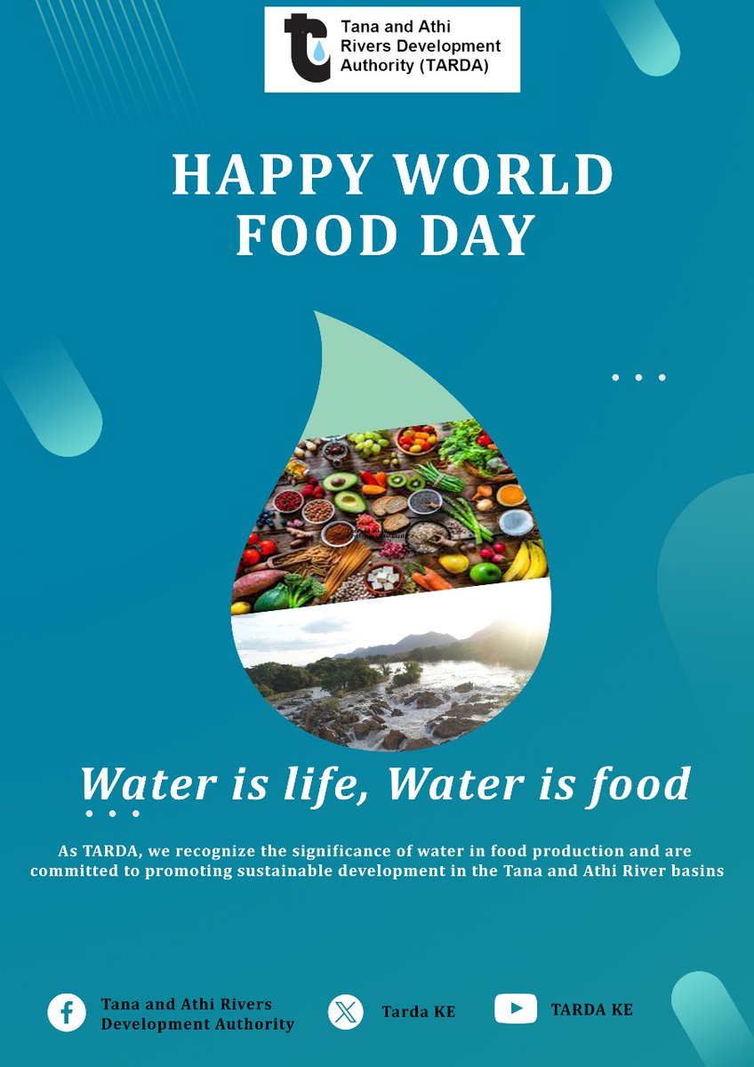 1:🌍🌾On this #WorldFoodDay2023, we come together to raise awareness on the critical role of water in ensuring #foodsecurity & #sustainableagriculturalpractices. This year's theme is '#WaterisLife, #WaterisFood,' emphasizing the vital connection between water & food production.