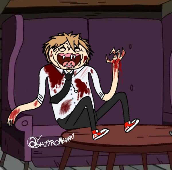 SAITROMEGAART's tweet image. #chainsawman #maniacote #Horadeaventura