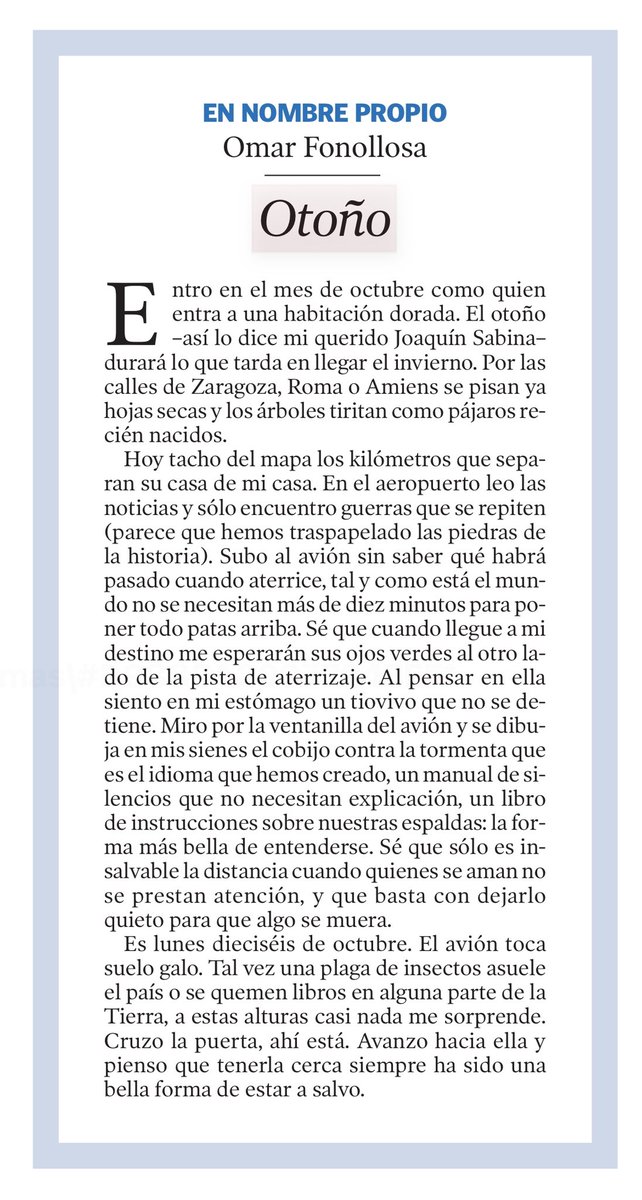 Me hace especial ilusión enseñaros mi columna de este mes para <a href="/heraldoes/">Heraldo de Aragón</a>. Si os gusta, pulsad el corazón y compartid (rt), pues es de gran ayuda.💐