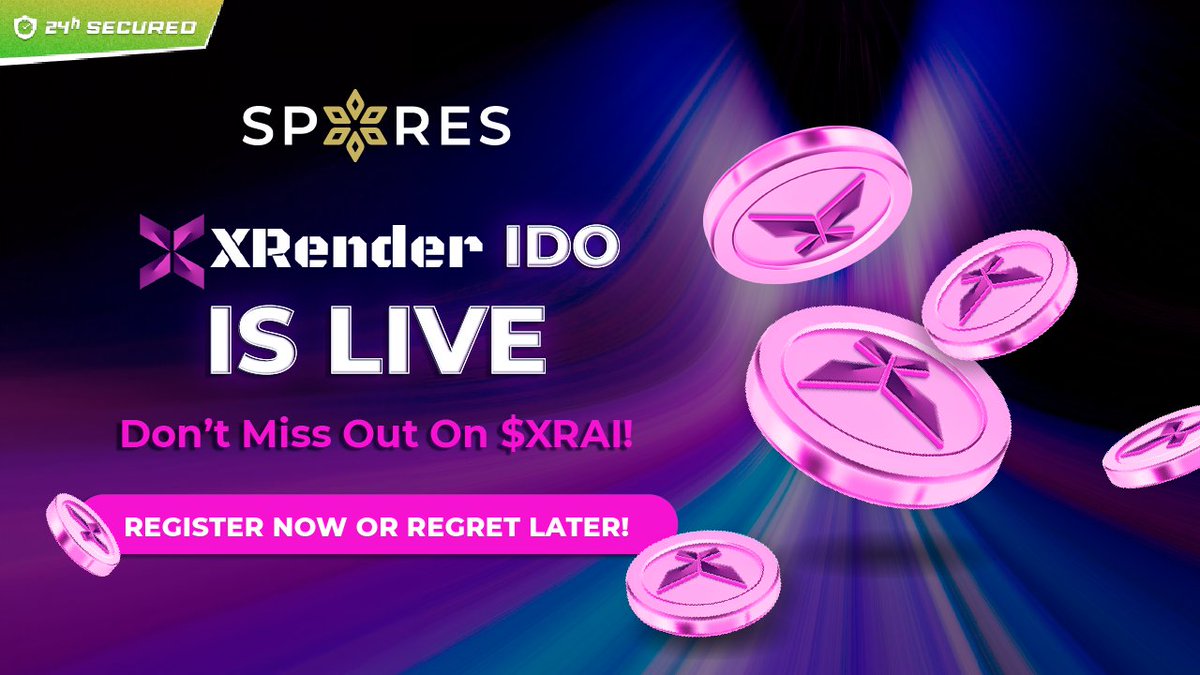 EmberNetwork_io's tweet photo. 🔥 @XRenderAI IDO VIP ROUND IS LIVE NOW

Attention, comrades! The VIP round is only open for a day, so seize this chance now or never 🔥

✔️ JOIN NOW: https://t.co/9fzw7mWpvS
⏰ DURATION: 16th Oct, 10 AM UTC => 16th Oct, 10 PM UTC (12 hours)

Unleash Your Creativity with XRender AI! 🚀
*XRender is under Spores Network’s 24-Hour Secured Feature
#SporesLaunchpad #XRENDER #IDO #VIP #AI #XRAI