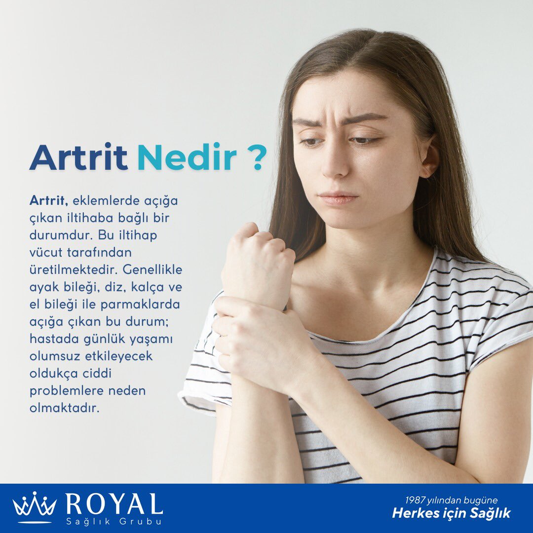 Artrit, eklemlerde açığa çıkan iltihaba bağlı bir durumdur. Bu iltihap vücut tarafından üretilmektedir. Genellikle ayak bileği, diz, kalça ve el bileği ile parmaklarda açığa çıkan bu durum; hastada günlük yaşamı olumsuz etkileyecek oldukça ciddi problemlere neden olmaktadır.