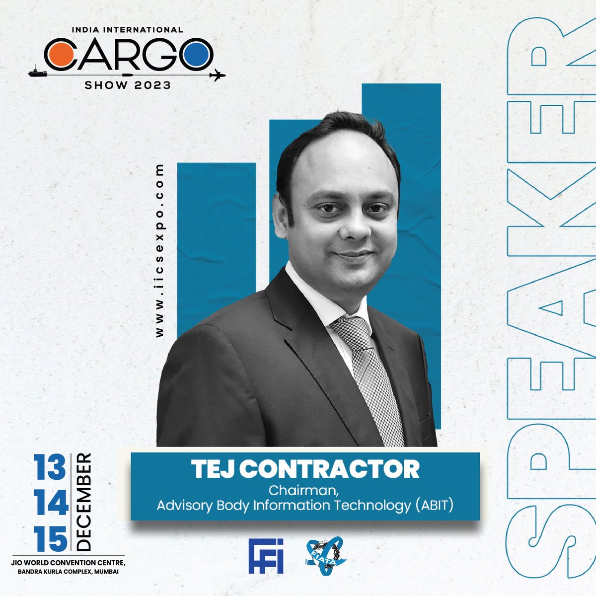 It's an absolute honor to welcome Mr. Tej Contractor, Chairman, Advisory Body Information Technology (ABIT), as a speaker for the upcoming edition of #IICS Conference 2023.

Register and join us at #IICS2023 for insights that will shape the future of the cargo industry.