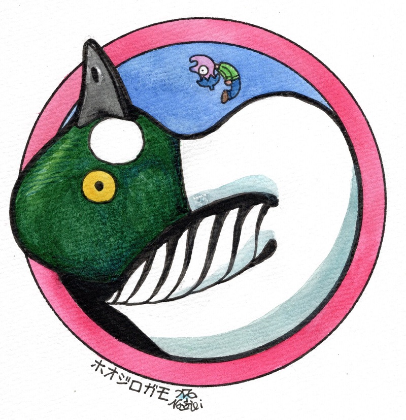 「ホオジロガモの求愛ディスプレイのリクエストで「缶バッジの鳥たち」。」|富士鷹なすびのイラスト