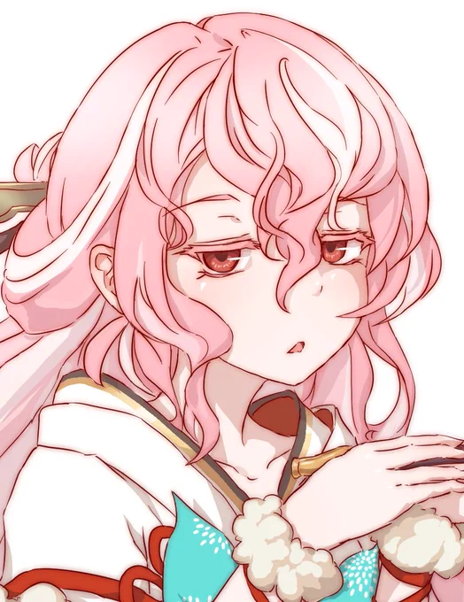 今まで眉毛は輪郭線でぐしゃぐしゃと塗りつぶしてたけど、髪の色に合わせて塗るようにしました けっこう印象変わるな