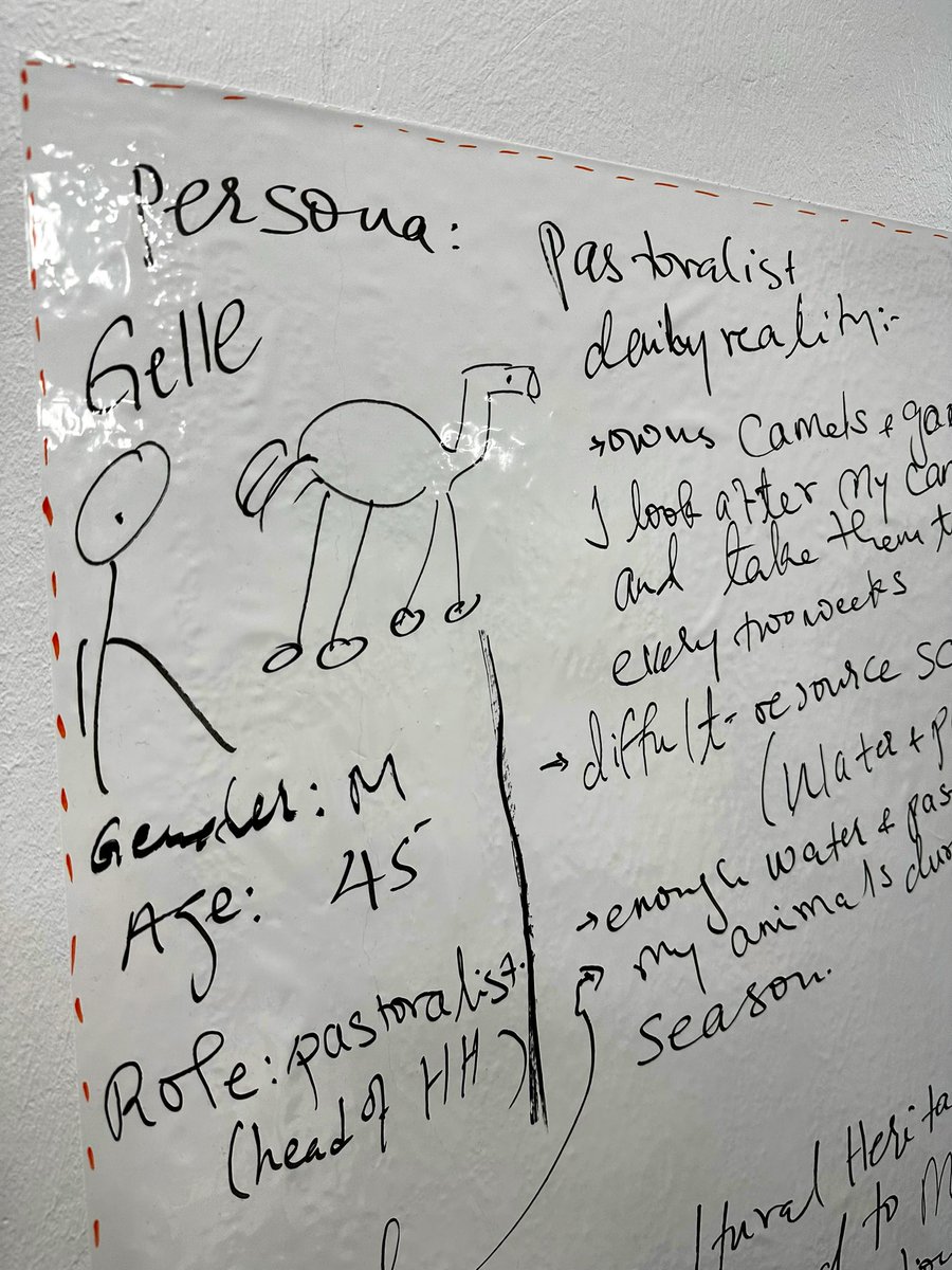 akapysheva's tweet photo. 👨🏽‍💻👩🏽‍💻Digital Fitness Programme #DFP day 2️⃣ - covered my favorite topics of user research and personas! One of the #persona is a 🐪pastoralist who is affected due to water shortage and land degradation. Great insights from @UNDPSomalia team ⭐️

@UNDPAccLabs @UNDPDigital @kavangelo https://t.co/9Z1Kf8K3AD