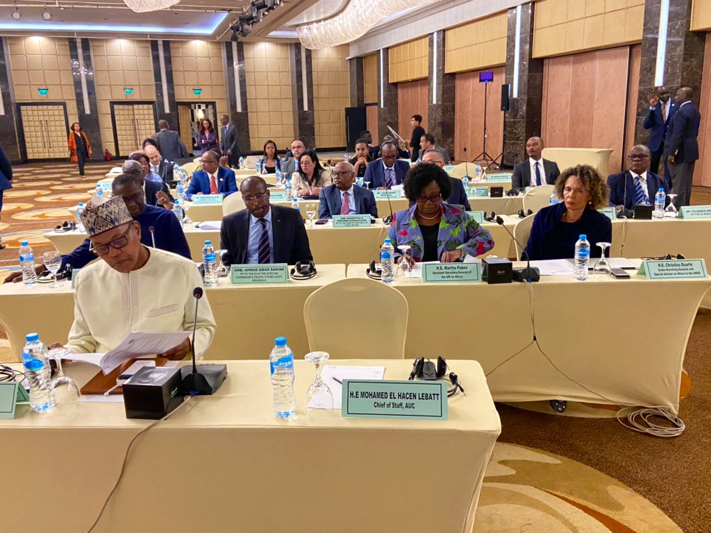 AUC_PAPS's tweet photo. The Inaugural Retreat of the AU Commission, AU SRCCs and the UN SRSGs and SESGs Towards Enhanced Cooperation and Collaboration in Peace and Security
opens in Cairo to reflect on ways of scaling up the #UN-#AU partnership to promote good governance and peace dividends in Africa https://t.co/IuTML1TfQ3
