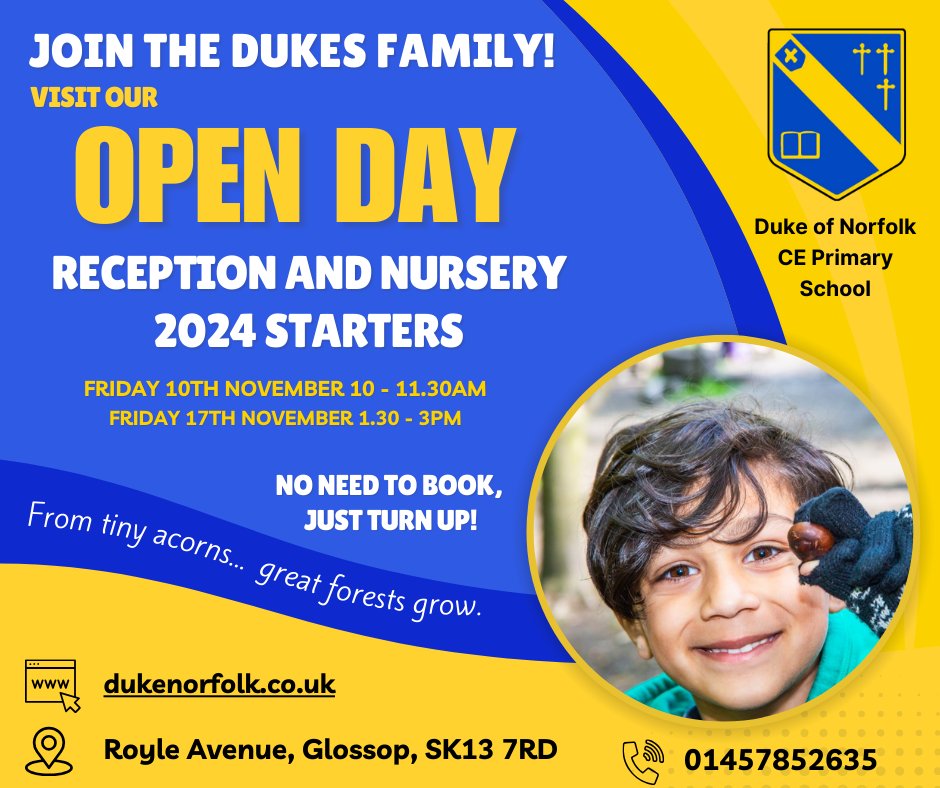 Here are our open day dates and times. Hope to see you there!