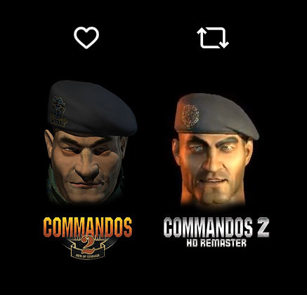 CommBootCamp's tweet photo. Green Beret looks in Men of Courage. Which version you like the most?
Hit LIKE if you prefer the original or REPOST if you prefer the HD rework.
#PyroStudios #Commandos #Commandos2 #Commandos2HD #RealTimeTactics #indiegame #indiegames #indiedev https://t.co/LqBsIQR1iA