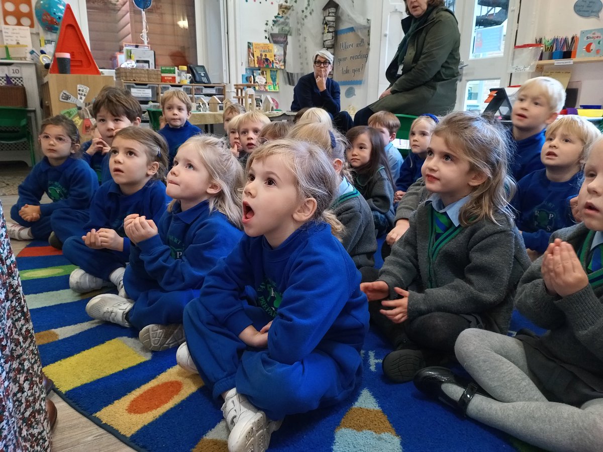 RPPS_Reception's tweet image. The children loved listening to story teller, Kate, from the Super Great Kids&apos; Stories podcast!