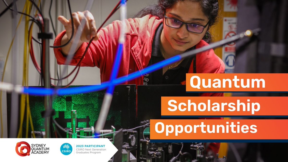 Want to delve into the world of quantum tech? Apply now for #honours and #masters scholarships to study #quantum at Sydney’s top unis. Gain new skills, receive expert guidance, grow your network & benefit from industry placements. @CSIRO Apply by 13 Nov bit.ly/NGGP