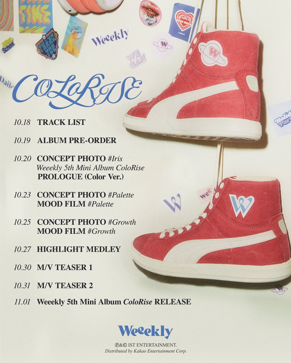_Weeekly's tweet image. [#위클리]
Weeekly 5th Mini Album [ColoRise] 
Promotion Schedule

2023.11.01 6PM (KST)

#Weeekly #ColoRise
#Weeekly5thMiniAlbum