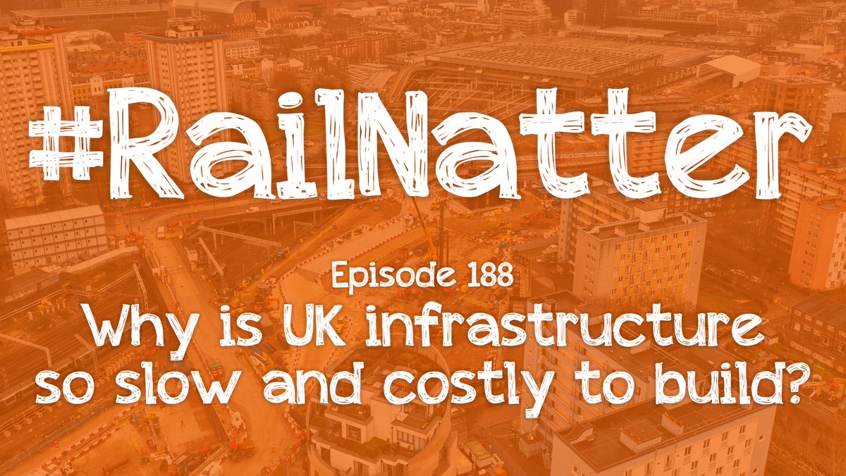 Recently, @Sam_Dumitriu and @Ben_A_Hopkinson looked at a big list of infrastructure projects, suggesting high costs were the reason the UK delivers so little, so slowly...

This week's #RailNatter explains why they've missed the mark.

Weds/7pm: youtube.com/watch?v=QU1euu…