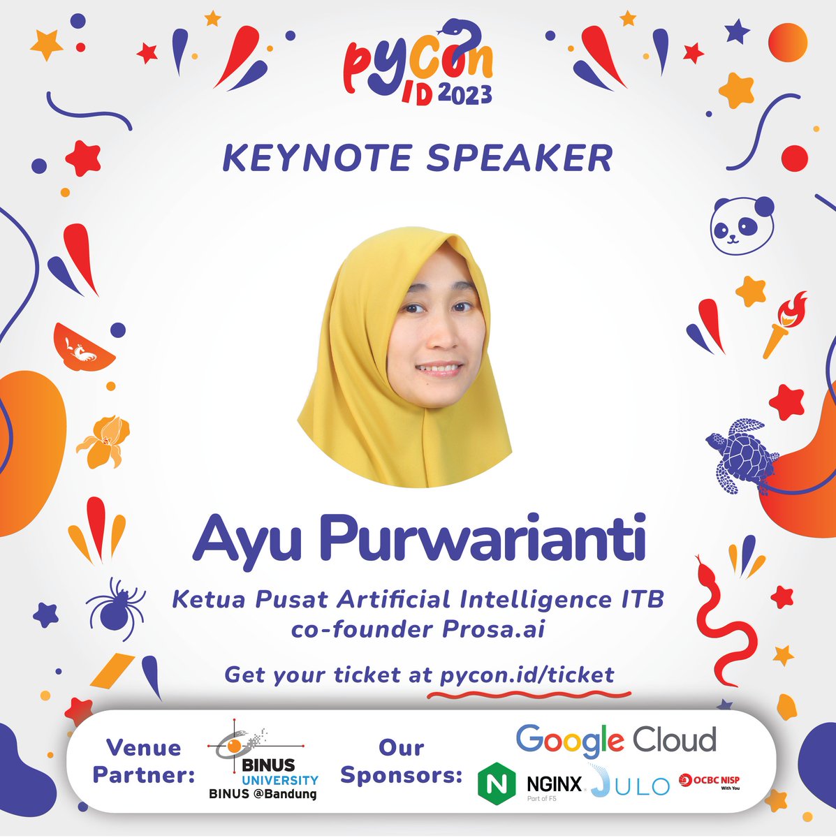 id_python's tweet image. Announcing @AyuP_AI as one of our Keynote Speaker!
As a leader of ITB AI Research and co-founder of Prosa.ai, Mrs. Ayu is one of the most important person in Artificial Intelligence development in Indonesia. 
 #PyCon #PyConID #PyConID2023 #Python #PythonID