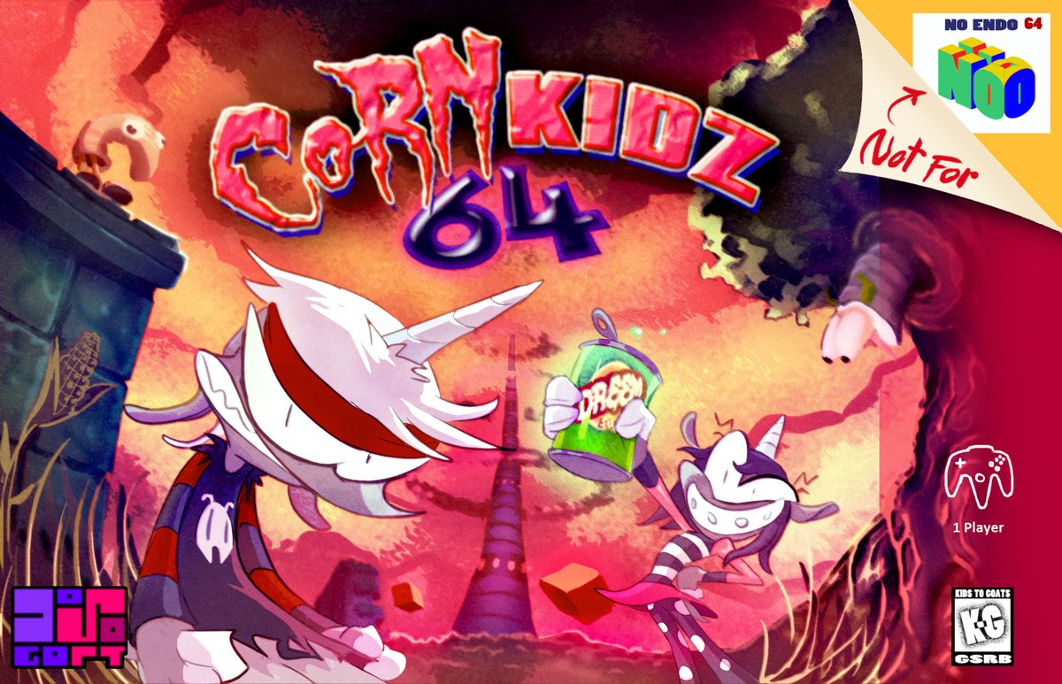 BogoSoft's tweet photo. Corn Kidz 64
On Steam tomorrow
On a real 64-bit console... not tomorrow
#n64 #unity #indiegame https://t.co/zVnYHDgAEK