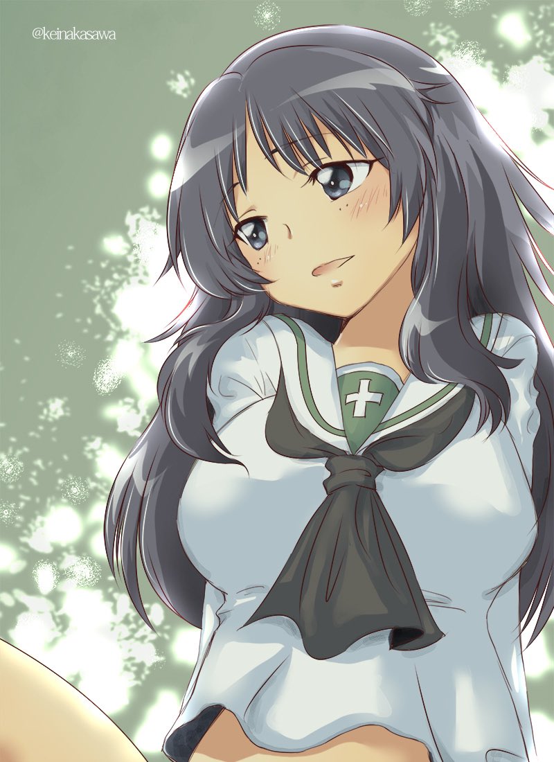 澤梓 「#目が疲れたから緑の作品が見たい 最後にやまごー」|なかさわけい㌠のイラスト