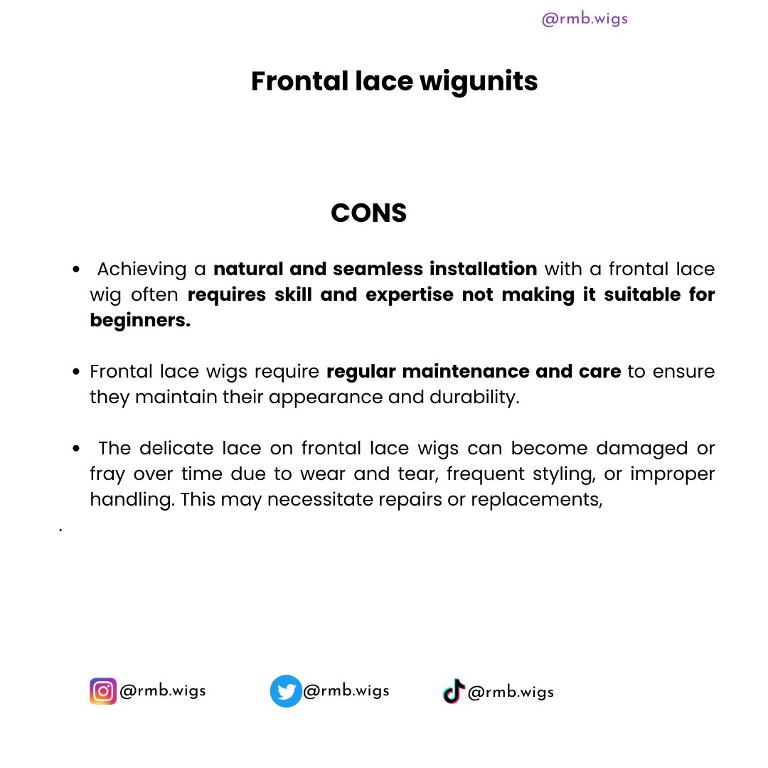 aurenehair's tweet image. Welcome to a brand new week of #wigtips @rmb_wigs 🎉💜. 

This week we are talking about Frontal lace wig units, also known as lace frontal wigs. These are wigs that have a lace piece that covers the entire hairline from ear to ear, providing a natural-looking hairline and partin