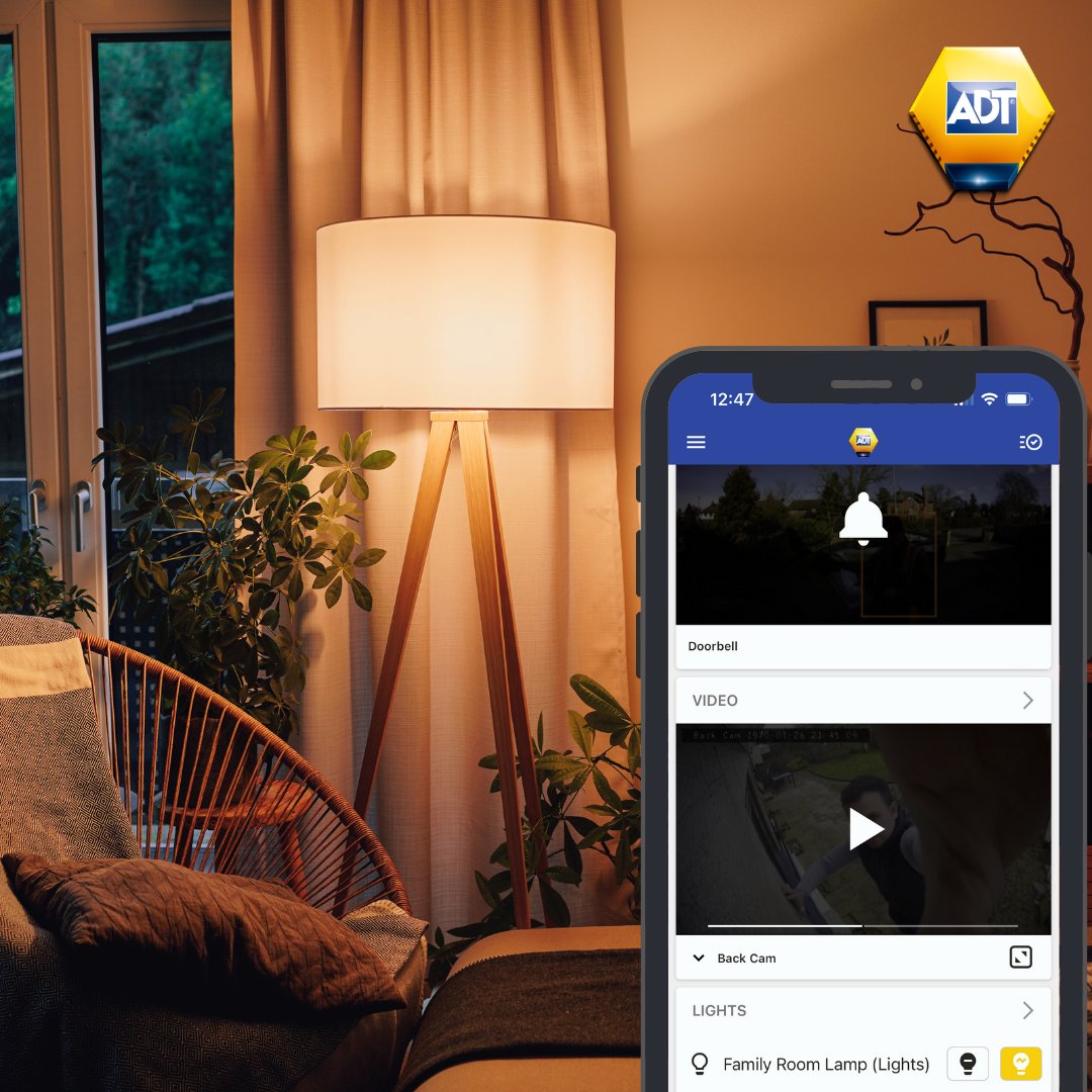 A warm welcome home 😍 Now it's darker much earlier a top tip is to set your lamps to come on as you arrive or get close to home with ADT smart plugs. More: bit.ly/3Z9ghGg #darkernights #autumn #smartplugs #homesecurity