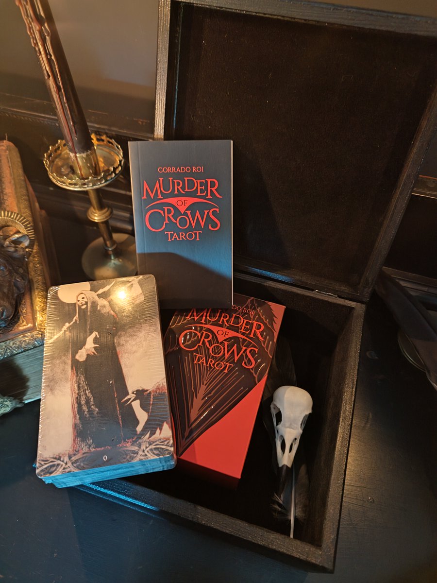 WickedVintageUK's tweet image. RARE LIMITED EDITION! #murderofcrowstarot deck in superb presentation box, copy no. 765 out of just 2999! Listing today... #crowtarot #murderofcrows #raretarot #limitededitiontarot #crowskull