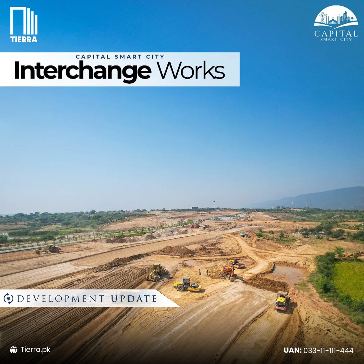 tierraassociate's tweet photo. The development of Capital Smart City is taking shape at an incredible pace. Swipe the pictures and get updated with the CSC construction progress as of October 15, 2023.

#SmartCity #CapitalSmartCity #Islamabad #DevelopmentUpdates #ProgressImages #TierraAssociates #FastProgress https://t.co/TwgYQt3qpp