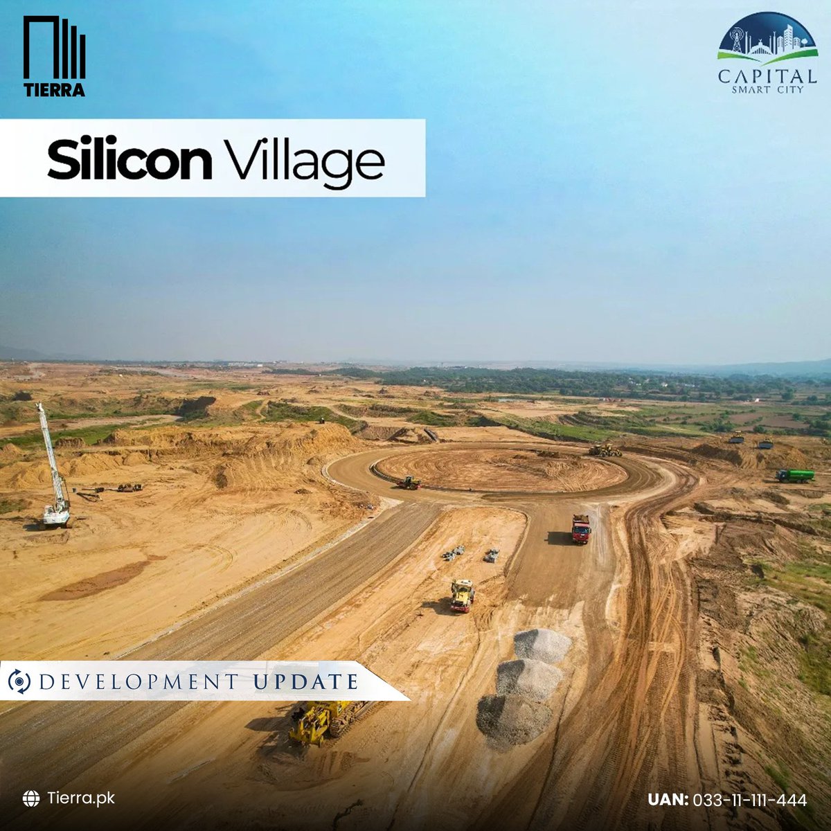 tierraassociate's tweet photo. The development of Capital Smart City is taking shape at an incredible pace. Swipe the pictures and get updated with the CSC construction progress as of October 15, 2023.

#SmartCity #CapitalSmartCity #Islamabad #DevelopmentUpdates #ProgressImages #TierraAssociates #FastProgress https://t.co/vHiwR1Q6IH