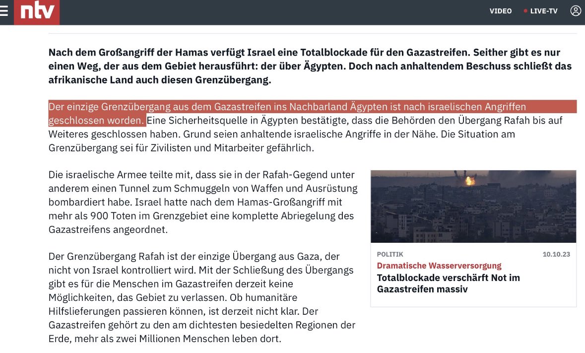 Die Menschen in Gaza sind von einem 9 Meter hohen Zaun umgeben,  
der Grenzübergang zu Ägypten wurde schon vor Tagen weggebombt.
