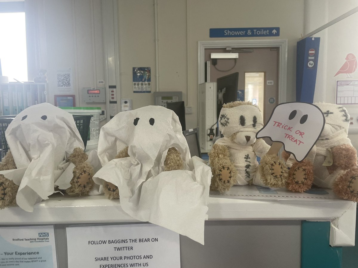 BTHFT Paediatrics (@bthftpaeds) on Twitter photo 🎃👻🎃👻
Halloween is coming to Ward 12! <a href="/BradfordBaggins/">BradfordBagginsBTHFT</a> and his friends are getting their best (and spookiest) fancy dress together.. I wonder if there’s a party planned?
<a href="/BTHFT/">Bradford Teaching Hospitals NHS FT</a> <a href="/BTHFTPaedsEdu/">BTHFT Paediatric Practice Education</a> <a href="/BTHFTCharity/">Bradford Hospitals Charity</a> @Mel_Pickup <a href="/karendawber/">Prof Karen Dawber 🌈</a>
🎃 👻 🎃 👻 🎃👻🎃👻
Halloween is coming to Ward 12! <a href="/BradfordBaggins/">BradfordBagginsBTHFT</a> and his friends are getting their best (and spookiest) fancy dress together.. I wonder if there’s a party planned?
<a href="/BTHFT/">Bradford Teaching Hospitals NHS FT</a> <a href="/BTHFTPaedsEdu/">BTHFT Paediatric Practice Education</a> <a href="/BTHFTCharity/">Bradford Hospitals Charity</a> @Mel_Pickup <a href="/karendawber/">Prof Karen Dawber 🌈</a>
🎃 👻 🎃 👻