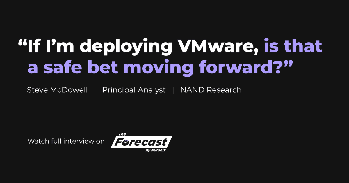 The IT industry is skeptical of Broadcom's proposed acquisition of VMware. How does VMware fit into their portfolio? Is this a safe investment? The #NutanixForecast takes a look at these questions and more: oal.lu/7QzTc