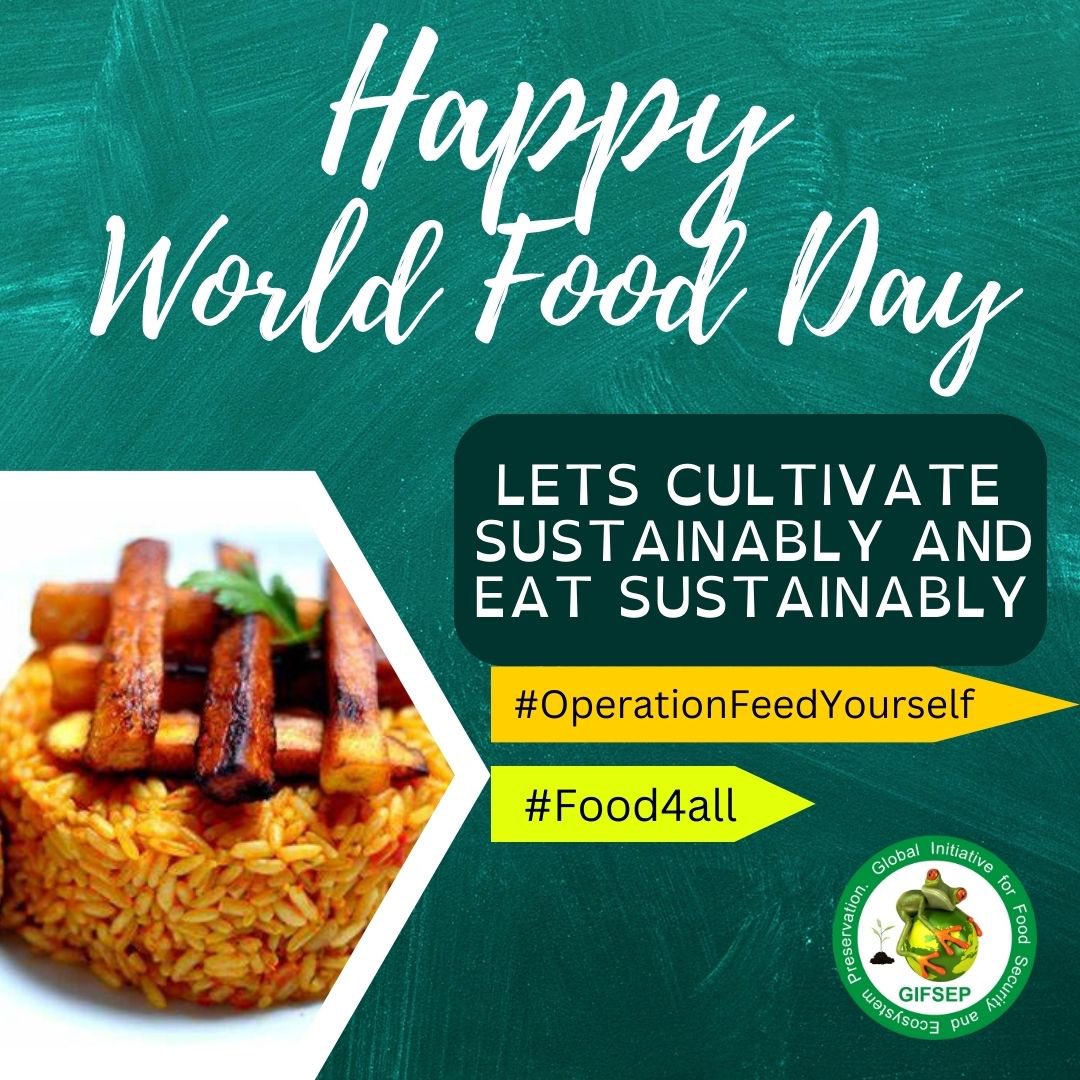 This #WorldFoodDay2023, let's sow the seeds of change by supporting local agriculture, promoting sustainable practices, and advocating for a world without hunger

#WorldFoodDay                                                    #WorldFoodDay2023 
#OperationFeedYourself
#Food4All