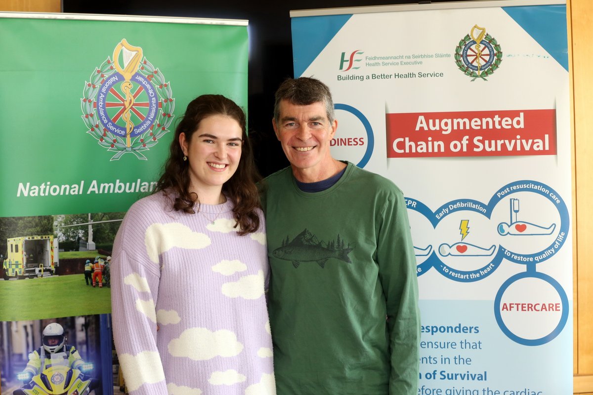 AmbulanceNAS's tweet photo. Sligo marathon runner Molua Donohoe’s life was saved by the quick CPR actions of his 18-year-old daughter Alannah, local Community First Responder Reece Cawley and @RNLI volunteer Daryl Ewing.
Read more about Molua's story on #RestartAHeart Day here ⬇️
https://t.co/Z4qDxZ4nv9 https://t.co/B27hYBfatU