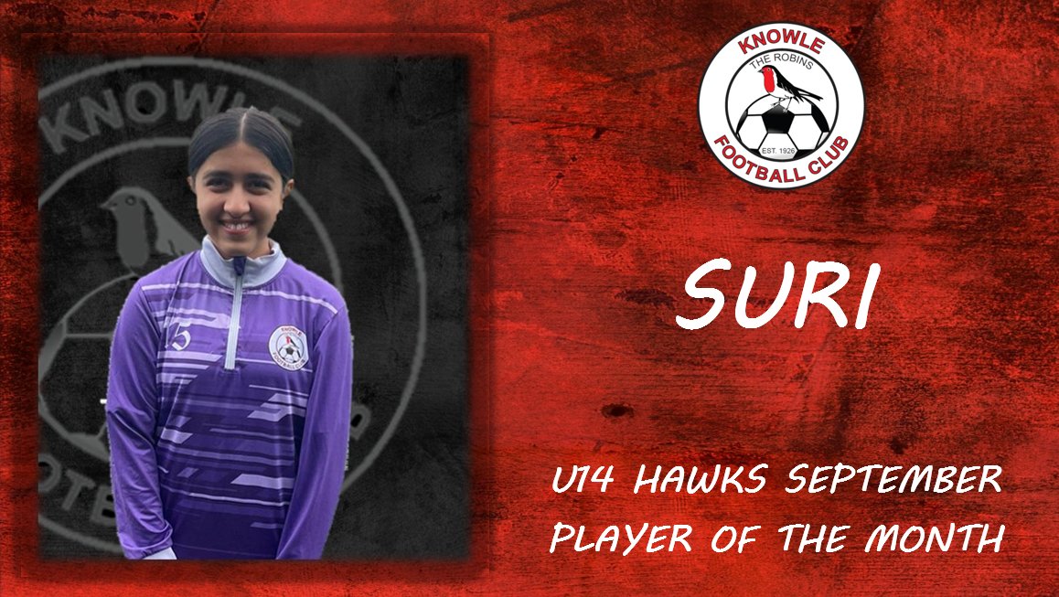 Also on the POTM honours board, we have Suri for the U14 Hawks (sponsored by @TheTwoMugs)! Suri has contributed massively to the Hawks' fine start, with important goals, assists and a huge tackle count in centre midfield. Top work Suri!