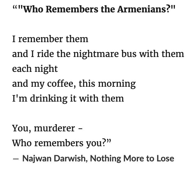 i think about this poem by Palestinian poet Najwan Darwish all the time