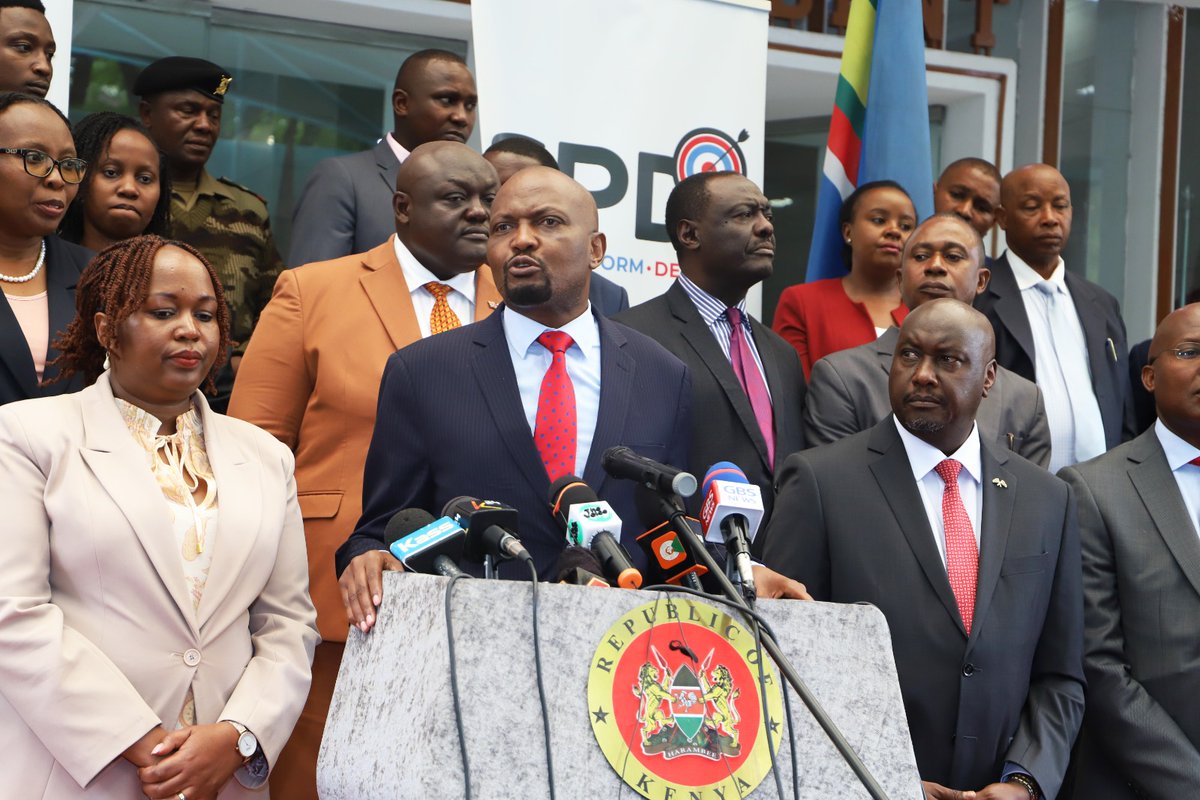 HonMoses_Kuria's tweet photo. I then later addressed a Press conference on some of the radical changes that I intend to implement in my tenure at this very critical Ministry to align with the vision of His Excellency President William Ruto. 

On Delivery management, I will have a microscopic view on all projects done in this country be it National or County Govt's. We have no time to waste and everybody must be ready to work extra hard to make sure all these projects are completed on time. No time for laziness. I'll henceforth relieve the President the task of following up on progress of the government's projects and move around this country ensuring all is well.