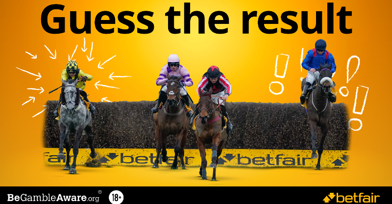 BetfairRacing's tweet photo. ❓ Today's Guess The Result is here!

🎁 Your chance to win a £25 free bet

🤔 Who wins the 16:00 at Cheltenham?

🏇 RT &amp; REPLY with your pick to enter

🏆 1 correct entry picked at random