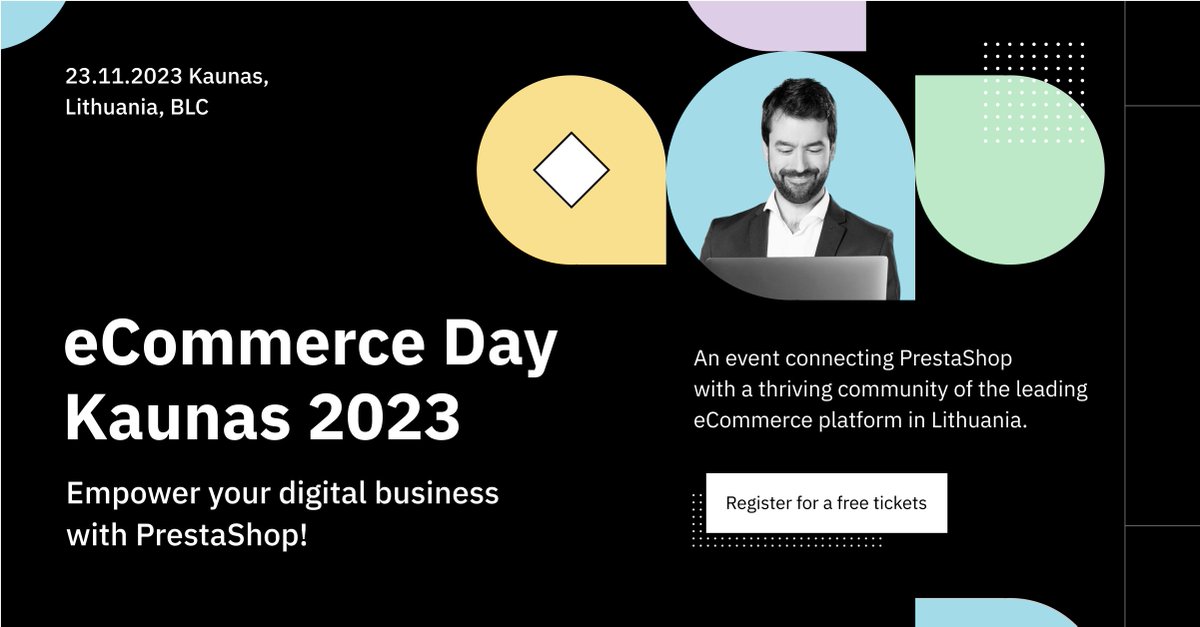 Save the date and get your free ticket! Register NOW -&gt;  events.prestashop.com/ecommerce-day/… #invertus #prestashop #ecommerce #lithuania #kaunas