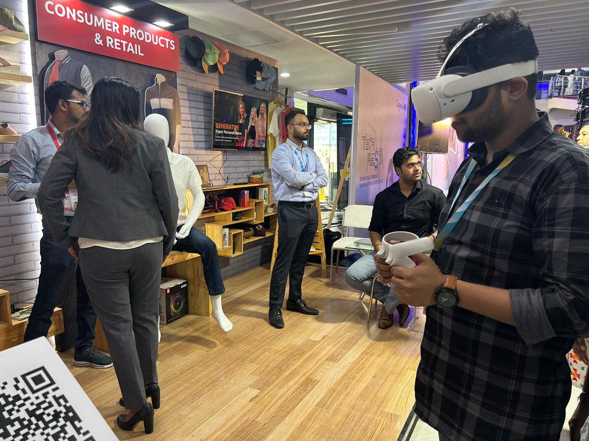 CapgeminiIndia's tweet photo. Our community of techies was immersed in the transformative potential of #Telecom, #Automotive, and Consumer Products and #Retail at #TechFiesta2023, Mumbai. Here's a glimpse from the event.

#GetTheFutureYouWant #CapgeminiAcesInnovation https://t.co/eeT7ENraEj