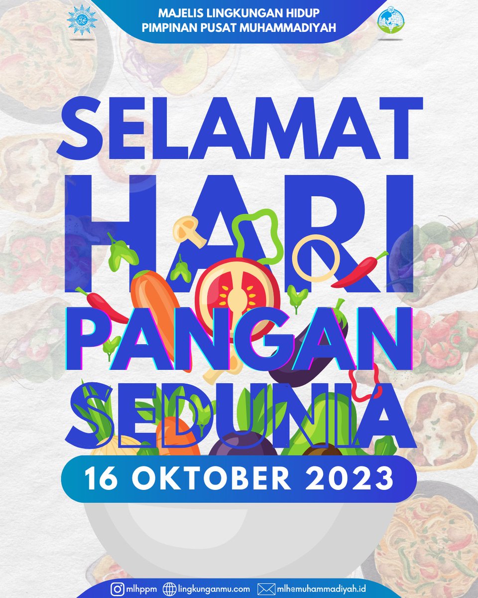 MLH_PP_Muh's tweet photo. Selamat Hari Pangan Sedunia yang jatuh pada 16 Oktober 2023.
--
"Bersama Kita Wujudkan Kemandirian Pangan Untuk Kesejahteraan Masyarakat Indonesia"
___________

#Muhammadiyah #MajelisLingkunganHidupMuhammadiyah #haripangan #haripangansedunia https://t.co/lvHbgLXtVL