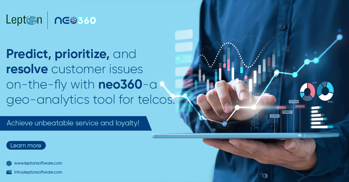 leptonsoftware's tweet image. Join the telecom revolution, prioritize your customers, and exceed their expectations. Discover the future of customer service with neo360!

know more: bit.ly/46BE9Fd

#LeptonSoftware #geoanalytics #telcodata #data #customerexperience #customerservice #analytics #network