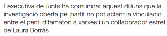 Sembla ser que no era prou significatiu que el telèfon d'en Rai López Calvet s'hagués fet servir per donar d'alta el compte a nom de "Joana Masdeu".
No és pot saber qui ho ha fet, si en Rai, en López o en Calvet. 🤣

La segona mort de Joana Masdeu  naciodigital.cat/noticia/263998…