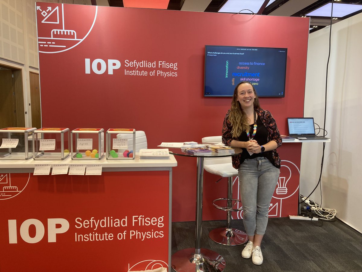 Steph Bevan (@stephjbevan) on Twitter photo Today we are at #WalesTechWeek, talking to businesses and stakeholders about the contribution of physics to the Welsh economy.
If you are here, come and say hello! 👋
<a href="/WalesTechWeek/">Wales Tech Week</a> <a href="/IOPWales/">IOP Wales</a> <a href="/PhysicsNews/">Institute of Physics</a> Today we are at #WalesTechWeek, talking to businesses and stakeholders about the contribution of physics to the Welsh economy.
If you are here, come and say hello! 👋
<a href="/WalesTechWeek/">Wales Tech Week</a> <a href="/IOPWales/">IOP Wales</a> <a href="/PhysicsNews/">Institute of Physics</a>