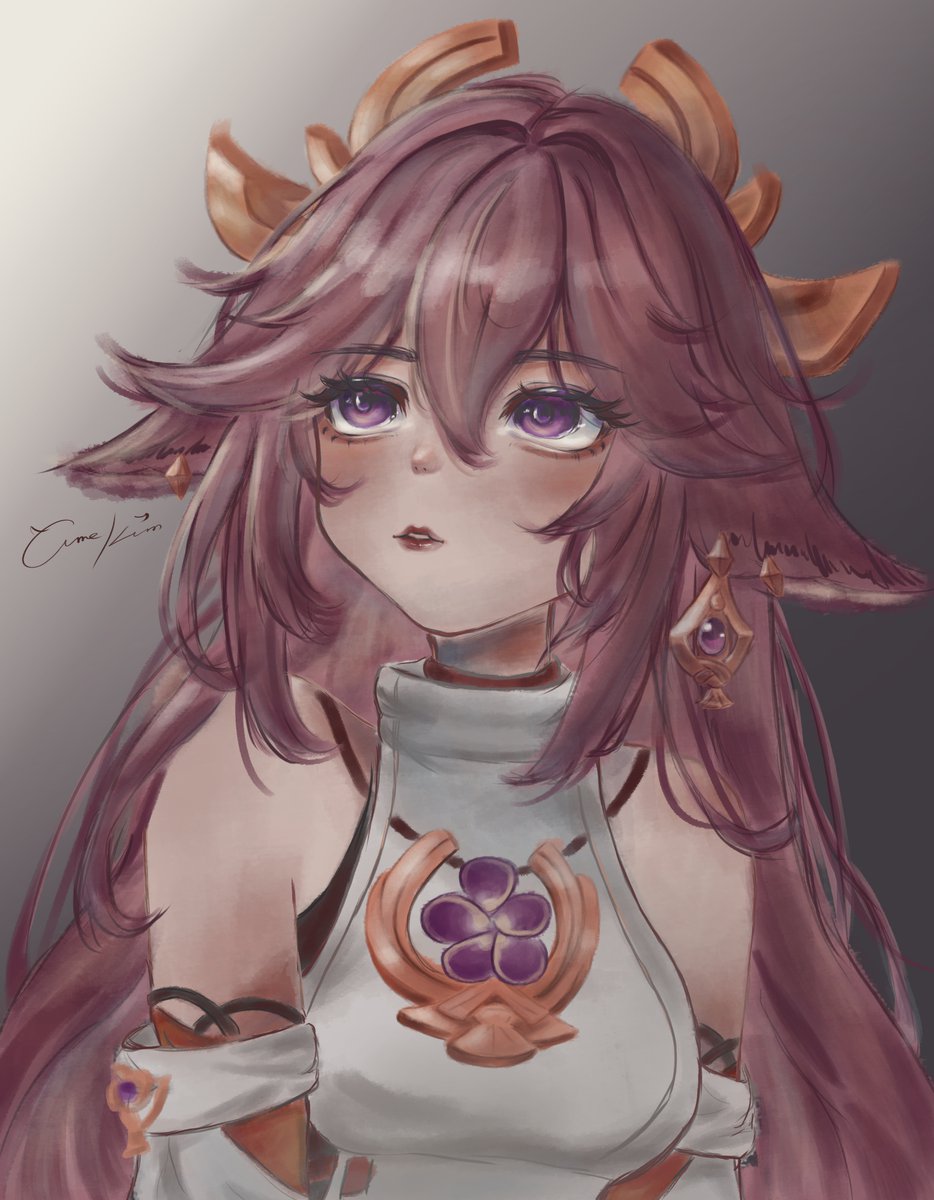 Yae Miko🌸💜 Digital FanArt 

#yaemiko #genshinfanart #digitalart