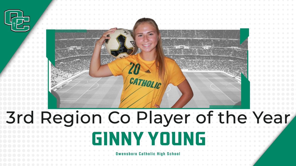 3rd Region Co Player of the Year! 

Congratulations Ginny Young on a wonderful 4 years at Catholic Soccer. 

#ladyacessoccer