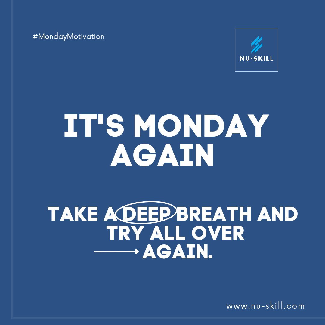 nu_skillhub's tweet photo. You didn't get it right last week?
You definitely can this week...
Stay Motivated...Cheers to a new week of great possibilities.
#nuskill
#staymotivated
#getstartedwithus
#gettechskills
#upskill
#remotelearning https://t.co/XjqHhe3KmQ