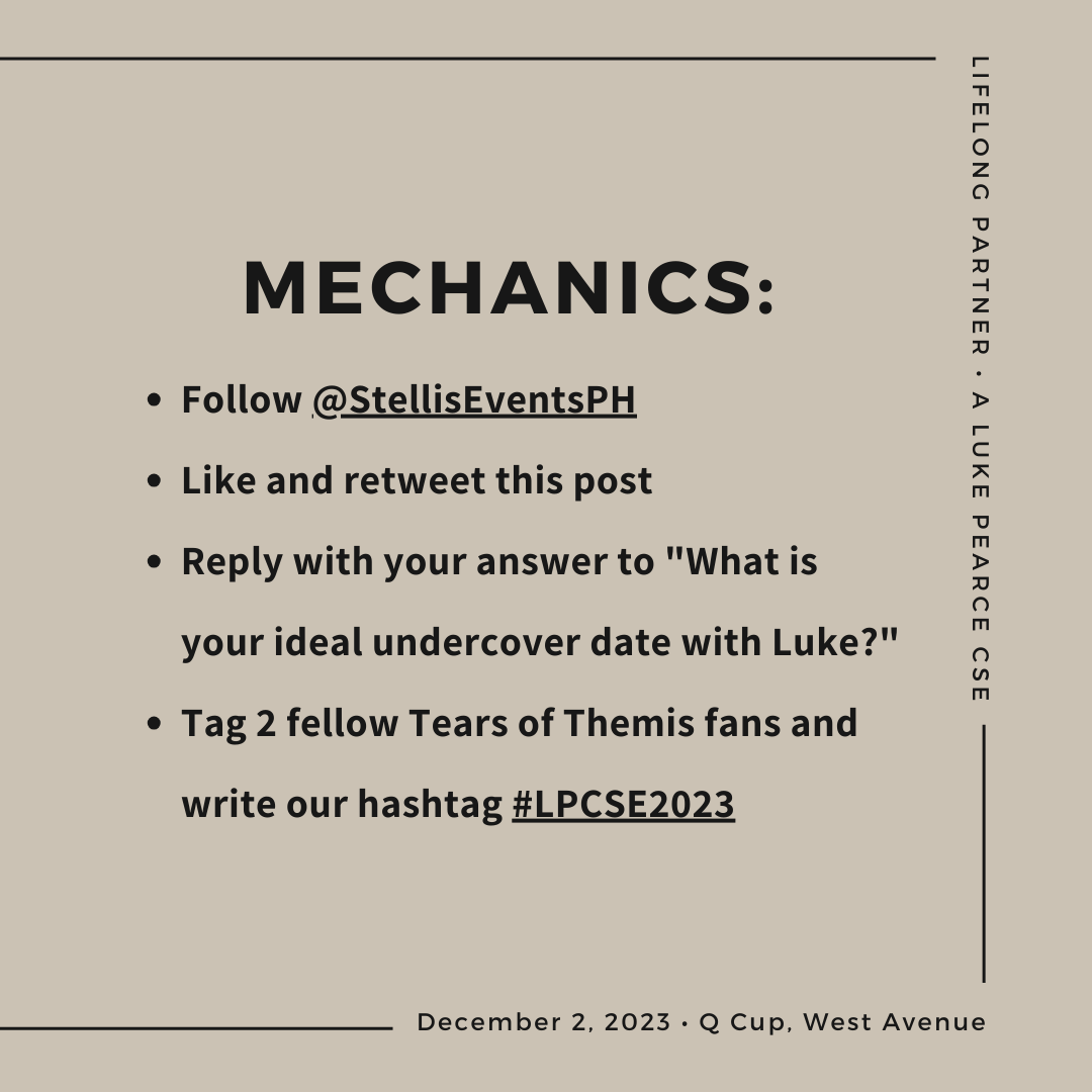 stelliseventsph's tweet photo. 🗝️🎲 RAFFLE / GIVEAWAY 🎰🥃

"Welcome to the famiglia. Loyalty is everything, and betrayal comes with a price."  As a ritual, how about you try your luck with our very own gacha game? The mechanics are simple. Just see instructions below.

#LifelongPartnerCSE #LPCSE2023 https://t.co/PIorD2yGtw